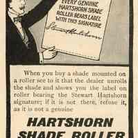 Hartshorn: Hartshorn Shade Roller Advertisement from Frank Leslie