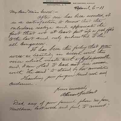 Snow: Letter Addressed to Bonnie from Albert Ernest Gallant, 1911