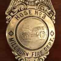          Fire Department: Millburn Fire Department Hose No. 3 Badge picture number 1
   