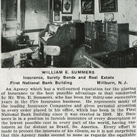 William E. Summers, Insurance and Real Estate, c. 1915