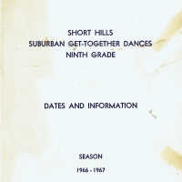 Short Hills Suburban Dance Schedule 1966-7