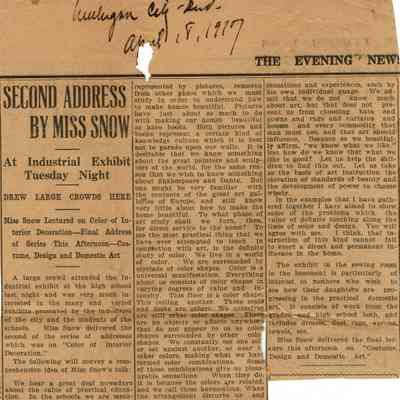 Snow: Bonnie Snow Second Address, 1917
