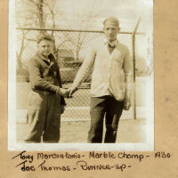 Recreation: Tony Marcontonio and Joe Thomas, 1930 Marble Champions