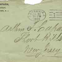          Caparn: Envelope to Arthur Caparn from Thomas Caparn, 1900 picture number 1
   
