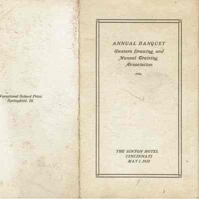 Snow: Drawing and Manual Training Banquet Program, 1912