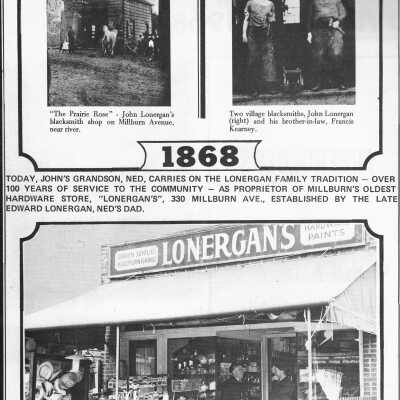 Lonergan: Hardware Store Advertisement, 1968