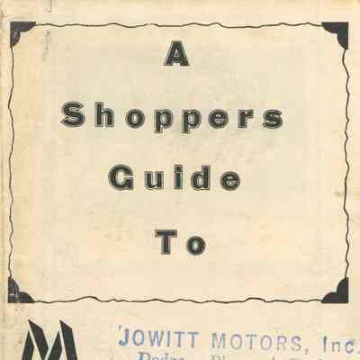 Map: Shoppers Guide to Millburn, N.J., 1955