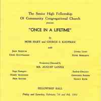 Millburn High School: Once In a Lifetime Program, 1964
