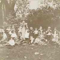 Schoolchildren and Teachers Outdoors, c. 1890s