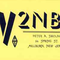 Radio: Peter Swolak Ham Radio Postcard, 1955