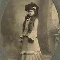 Bosworth: Unidentified Woman in Long Dress with Large Hat, c. 1890s