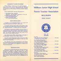 Millburn Junior High School: Millburn Junior High School PTA Pamphlet, 1976-1977