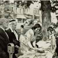 Millburn Art Center 1946 Scrapbook: Mary Black Diller at Illustrated Book Display, 1946