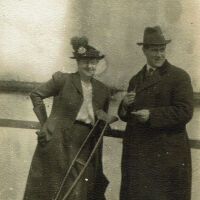 Brison: Emilie Benson Welsh with Unidentified Male, 1917