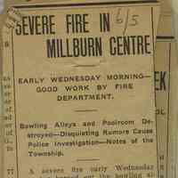 Wyoming Civic Association: Severe Fire in Millburn Centre