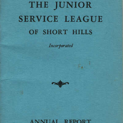 Junior Service League of Short Hills Annual Report, 1955-6