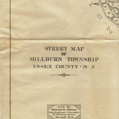 Street Map of Millburn Township, March 1929