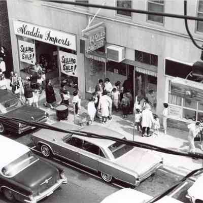 Millburn Avenue: Aladdin Imports and Kolls Luncheonette, c. 1966