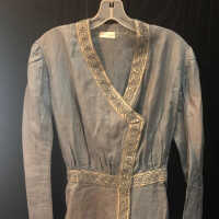 Blue Linen Walking Suit Jacket