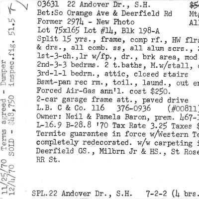 22 ANDOVER DRIVE