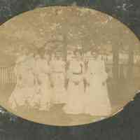 Bosworth: Unidentified Women in Fenced in Yard, c. 1900