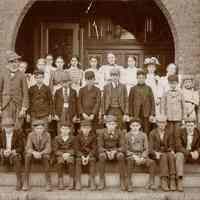 Washington School: Students on the Front Steps