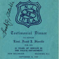 Stoeckle: Frank Stoeckle Testimonial Dinner Program, 1949