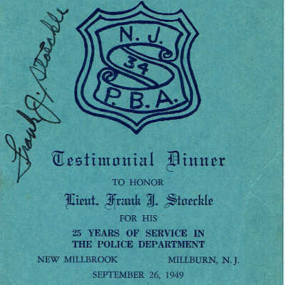 Stoeckle: Frank Stoeckle Testimonial Dinner Program, 1949