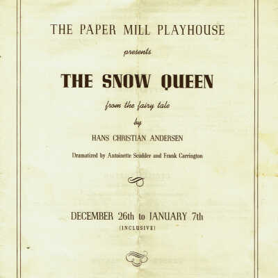 Snow Queen, 1938 Paper Mill Playhouse Program