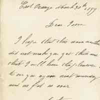 Flanagan: Marie Pierson letter to Josephine Flanagan, 1899