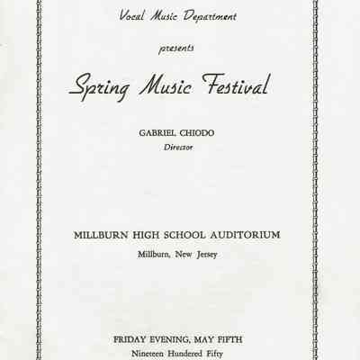 MHS Scrapbook: Vocal Music Department Spring Music Festival Program May 5th, 1950