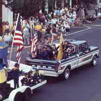          Ralph Pitt driving his Country Spirit Truck with his son's Boy Scout Troop #36.
   