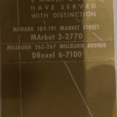 S. Marsh & Sons Jewelers and Silversmiths Matchbox