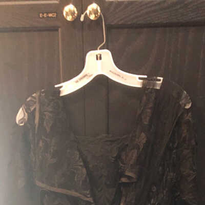 Dress: Black Lace Woman's Dress, c. 1910