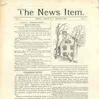 Newspapers: News Item, Short Hills, 1888-1889