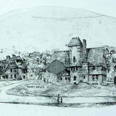 Bliss House (Hartshorn House #17, William Root Bliss--Greystone--177 Hobart), Music Hall, Seaver House, Clevelands House (Delaney Cleveland)--On Highland