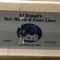 Railroad: New Jersey Transit New Morris & Essex Lines Commemorative Paperweight, 1984