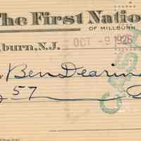 Wyoming Civic Association: Treasurer Checks to Dearing, Slayton and Jewett