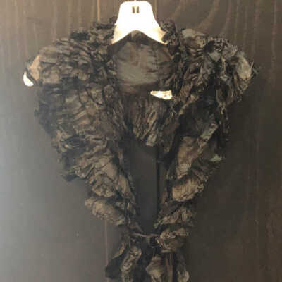 Shawl: Black Ruffled Shawl
