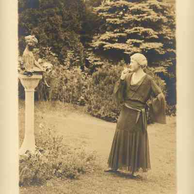 Kemmerer: Frances Kemmerer in Gardens at 36 Stewart Road, Short Hills