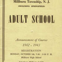 Millburn Township Adult School Course Catalog 1942-3