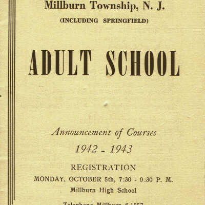 Millburn Township Adult School Course Catalog 1942-3