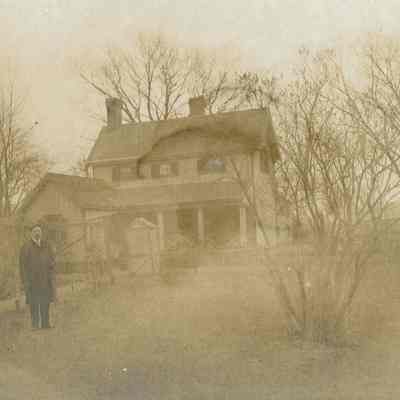 Marshall: Frank Marshall Outside House in Millburn