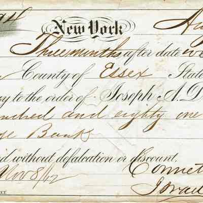 Promissory Note August 5, 1862 from Condit to Joseph A. Dreyfus (front)