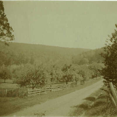 Brookside Drive with view of Orange Mountain, May 1900