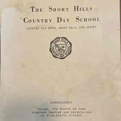 Short Hills Country Day School: Commencement Program, 1971