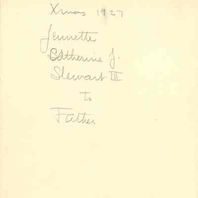 Verso of photograph