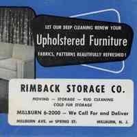 Rimback: Rimback Storage Company Ink Blotter