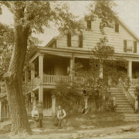          Brison: Brison Home with Edwin Marsh Brison and Julia Marsh sitting out front picture number 1
   