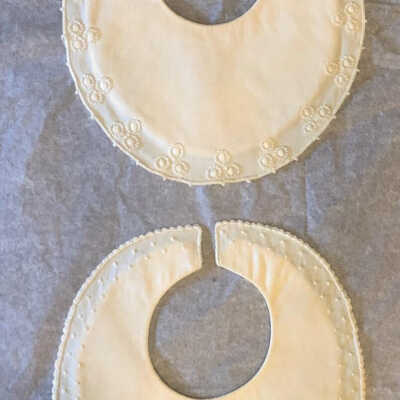 Bibs: Two Embroidered Baby Bibs